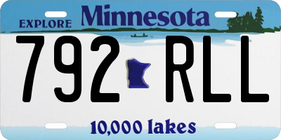 MN license plate 792RLL