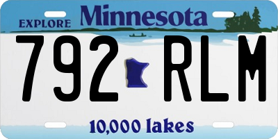 MN license plate 792RLM