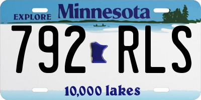 MN license plate 792RLS