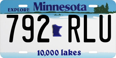 MN license plate 792RLU