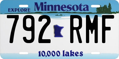 MN license plate 792RMF