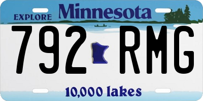MN license plate 792RMG