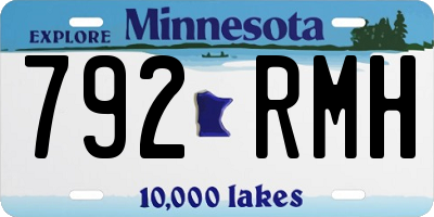 MN license plate 792RMH