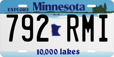 MN license plate 792RMI