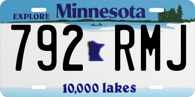 MN license plate 792RMJ