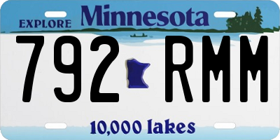 MN license plate 792RMM