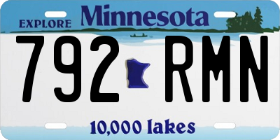 MN license plate 792RMN