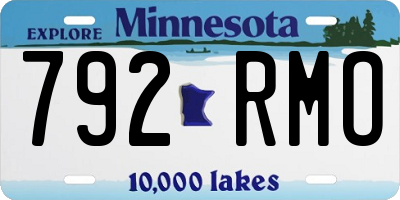 MN license plate 792RMO