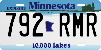MN license plate 792RMR