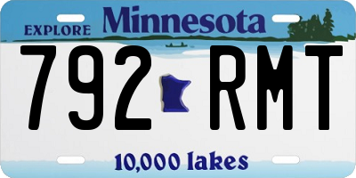MN license plate 792RMT