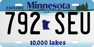 MN license plate 792SEU