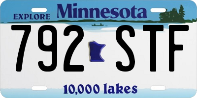 MN license plate 792STF