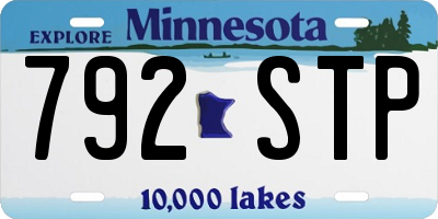 MN license plate 792STP