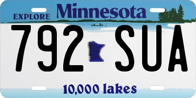 MN license plate 792SUA