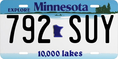MN license plate 792SUY