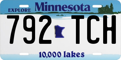 MN license plate 792TCH