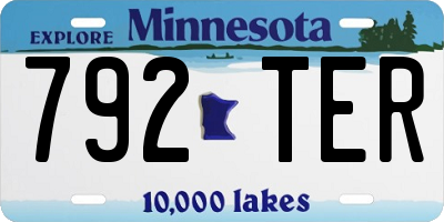 MN license plate 792TER
