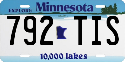 MN license plate 792TIS
