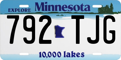 MN license plate 792TJG