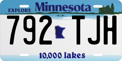 MN license plate 792TJH