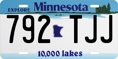 MN license plate 792TJJ