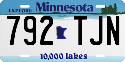 MN license plate 792TJN