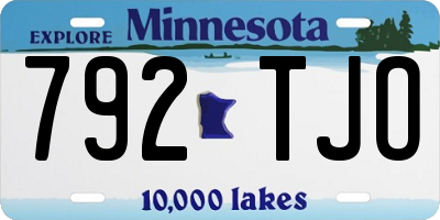 MN license plate 792TJO