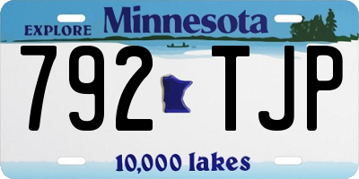 MN license plate 792TJP