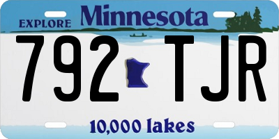 MN license plate 792TJR