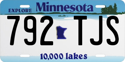 MN license plate 792TJS