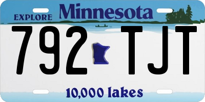 MN license plate 792TJT