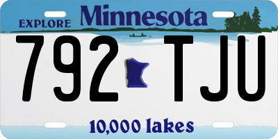 MN license plate 792TJU