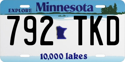 MN license plate 792TKD