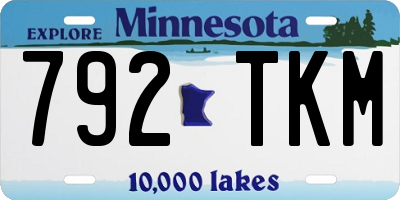 MN license plate 792TKM