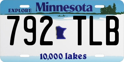 MN license plate 792TLB
