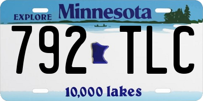 MN license plate 792TLC