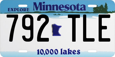 MN license plate 792TLE