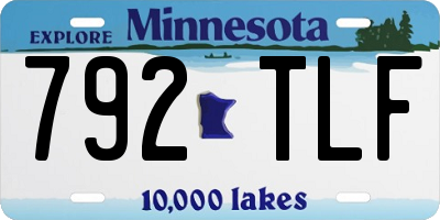 MN license plate 792TLF
