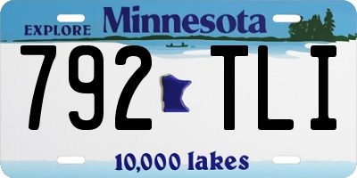MN license plate 792TLI