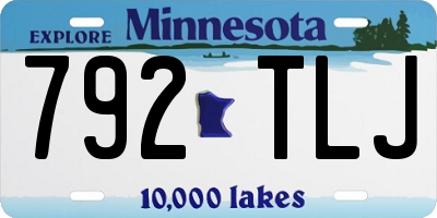 MN license plate 792TLJ