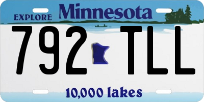 MN license plate 792TLL