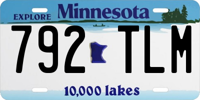 MN license plate 792TLM
