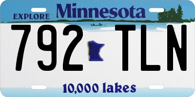 MN license plate 792TLN