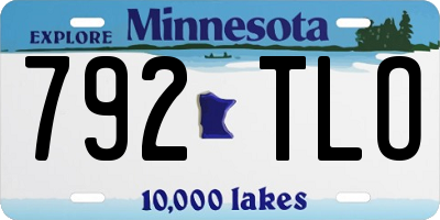 MN license plate 792TLO