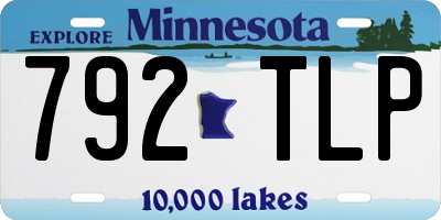 MN license plate 792TLP
