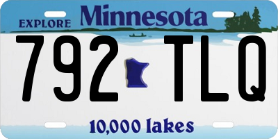 MN license plate 792TLQ