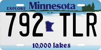 MN license plate 792TLR
