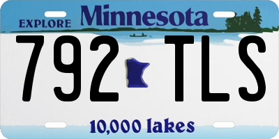 MN license plate 792TLS