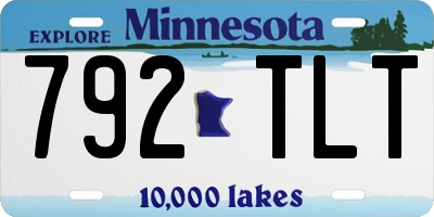 MN license plate 792TLT