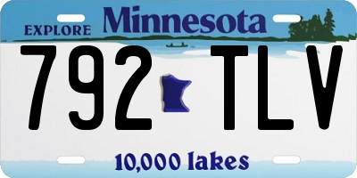 MN license plate 792TLV